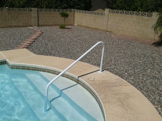 inground swimming pool hand rails